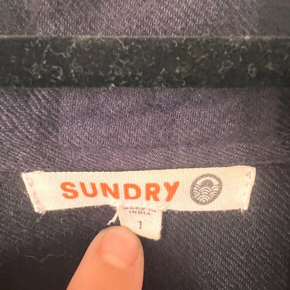 Sundry - Blue & Black Checkered Flanne; - Picture 2 of 3